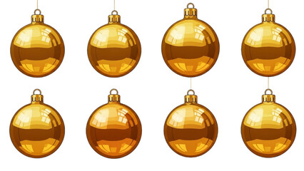 Golden Christmas Ornaments A Festive Collection of Shiny Holiday Decorations