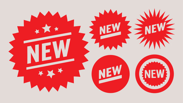 Red label stock vector design, featuring a modern and clean aesthetic suitable for various graphic applications..eps