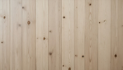 Fototapeta premium Close up of light brown wooden planks with knots and natural grain pattern