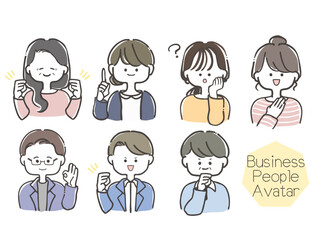 老若男女のビジネスマンベクターイラストセット