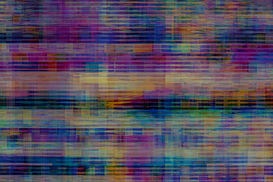 Screen TV Glitch Error - Signal Disturbance Broken Monitor, VHS static noise glitch overlay