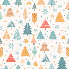 Modern Christmas Tree Mix Pattern