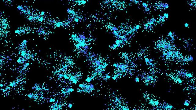 Neural Particle Burst &ndash; 青いフォトンが拡散する抽象パーティクル（4K・Alpha）