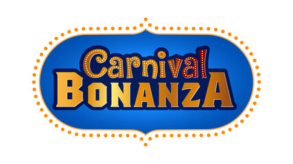 Vector illustration of Carnival, Bonanza, sale, offer, festive promotion logo unit on white background.
