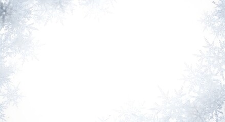 Soft focus frosty white and pale blue abstract background with blurred edges and bright central glow