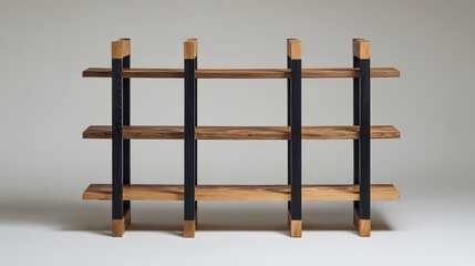 Elevate your space with this modern wooden bookshelf creating an organized, stylish, and functional look for your home or office