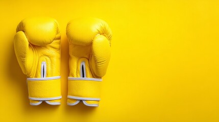 Boxing gloves set against a vibrant, colorful background produce a bold and dynamic visual effect
