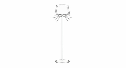 Elegant Floor Lamp with Modern Design and Soft Illumination.