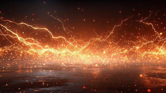 A dark space serves as the setting for an energetic and vibrant illustration of glowing neural networks and red blood cells, characteristic of the science fiction genre