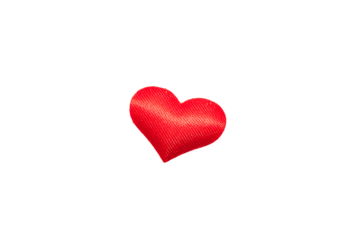 Red 3D heart with a glossy finish on a transparent background.