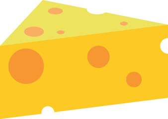 Cheese slice illustration shows tasty block