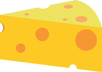 Cheese slice illustration shows tasty block