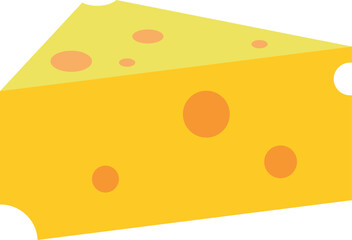 Cheese slice illustration shows tasty block