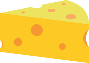 Cheese slice illustration shows tasty block