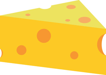 Cheese slice illustration shows tasty block