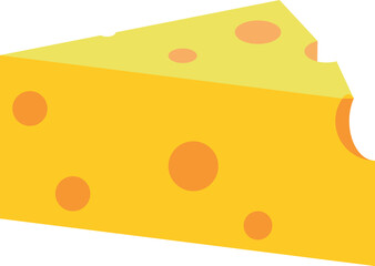 Cheese slice illustration shows tasty block