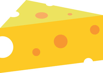 Cheese slice illustration shows tasty block
