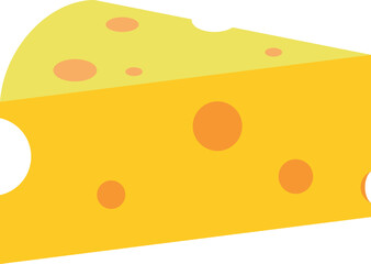Cheese slice illustration shows tasty block
