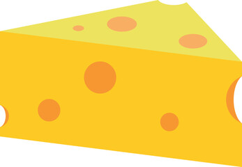 Cheese slice illustration shows tasty block