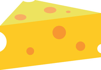 Cheese slice illustration shows tasty block