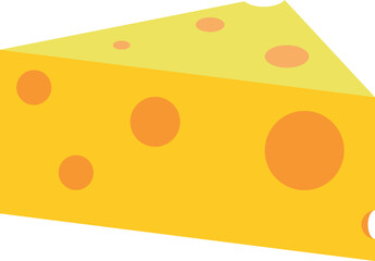 Cheese slice illustration shows tasty block