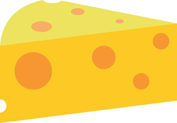 Cheese slice illustration shows tasty block