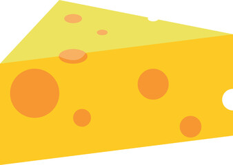 Cheese slice illustration shows tasty block