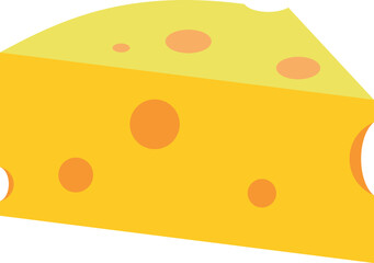 Cheese slice illustration shows tasty block