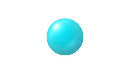 Abstract Turquoise Sphere on White Background A Minimalist and Modern Design Element for Digital Graphics and Web Content