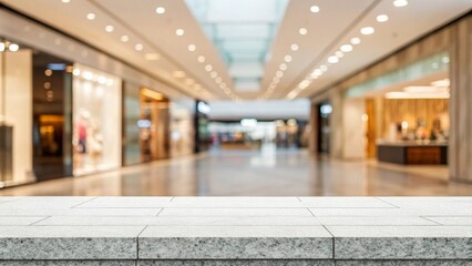 Blurred, defocused background of modern department store