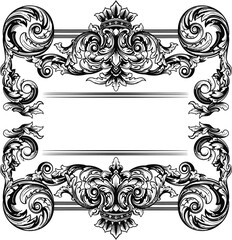 Download decorative frame with crown vector ornate floral design element eps silhouette