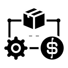 business plan glyph icon