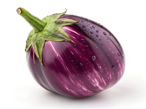 Fresh brinjal isolated on white