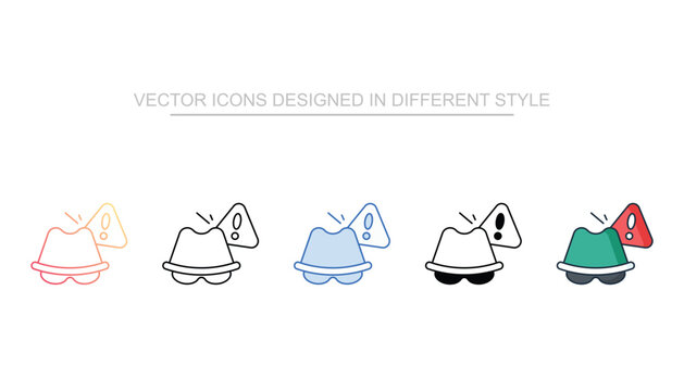 Fraud Detection line icon set vector stock with white background