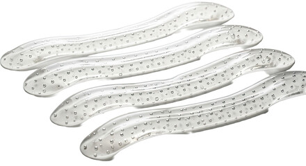 Transparent dot pattern gel texture arranged neatly on white