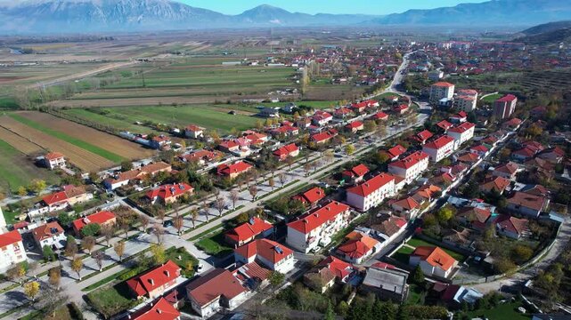 Quiet Town of Maliq, Albania: Socialist Soviet Era Architecture, Korca Field and Mountains