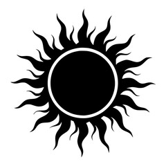 Minimalist sun vector illustration graphic design sunburst sunshine sunlight summer heat light solar energy symbol 100 vector