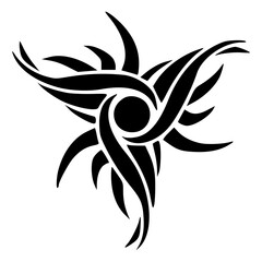 Minimalist abstract tribal tattoo design vector illustration for arm shoulder back leg tattoo ideas and inspiration vector