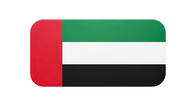 United arab emirates flag icon isolated on transparent background