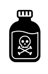Toxic Chemical Bottle Illustratiob_Black