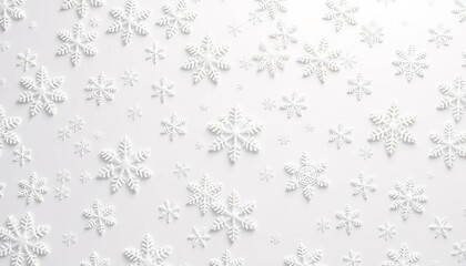 White background, intricate snowflake pattern, soft lighting, festive holiday design,  pure,  art