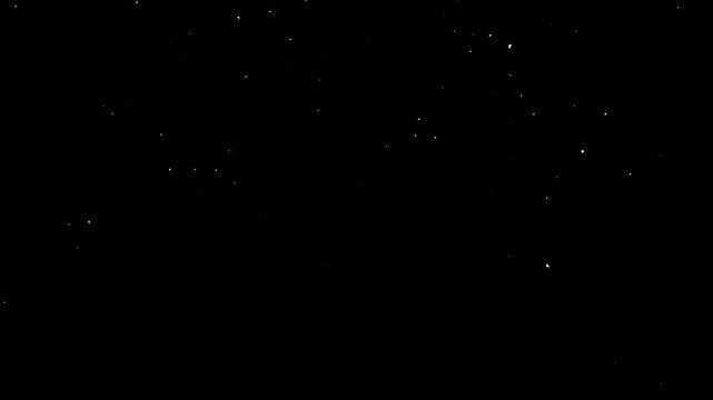 Realistic Snow Flakes Falling &ndash; Black Background Video &ndash; Looping Snowfall Animation &ndash; 4K Winter Particle Overlay