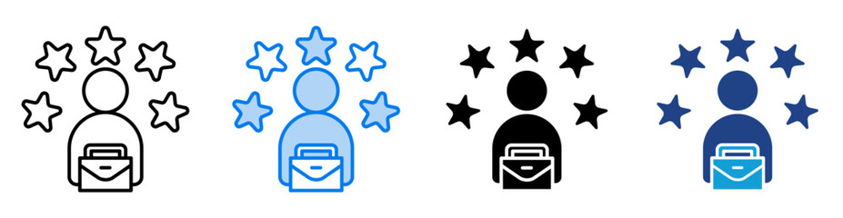 Professionalism icon set multiple style collection