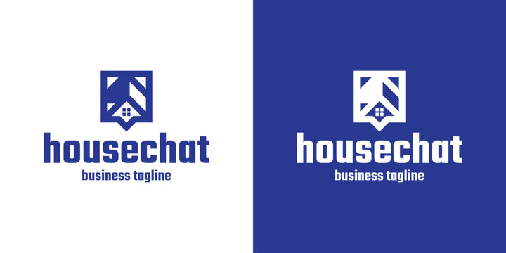 house chat logo vector - Powered by Adobe