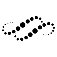 Minimalist abstract black and white circle pattern design element for background art and modern graphic illustrations use vector