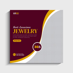 Luxurious Jewelry Sale Social Media post banner design