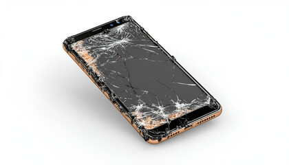Shattered smartphone displays damage severity