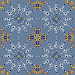 Navajo tribal vector pattern, Native American ornament, Southwestern style decor, Boho jewelry, Paisley embroidery.
