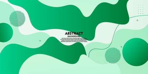Abstract soft green wave pattern background. Simple and trendy banner background. EPS10 vector.
