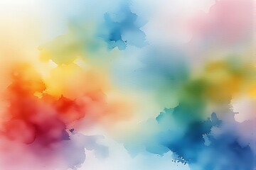 Vibrant watercolor splash with rainbow hues creates a modern, abstract background for creative projects and uplifting designs with a sense of joy